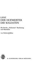 Cover of: Lenz, "Der Hofmeister", "Die Soldaten": mit Brechts "Hofmeister"-Bearbeitung und Materialien