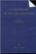 Cover of: A concordance to the Latin panegyrics by Tore Janson
