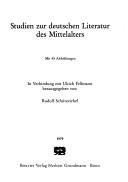 Cover of: Studien zur deutschen Literatur des Mittelalters