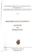 Cover of: Wolfram von Eschenbach: Aufsätze