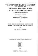 Cover of: Die historische Methode Karl Friedrich Eichhorns by Karl Jelusic