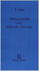 Cover of: Philosophische und politische Versuche