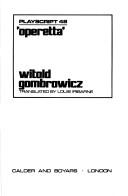 Cover of: Operetta by Witold Gombrowicz