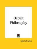 Cover of: Occult philosophy