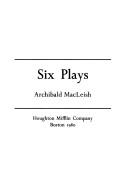 Cover of: Six plays