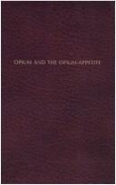 Cover of: Opium and the opium-appetite