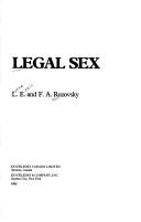 Cover of: Legal sex