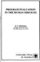 Cover of: Program evaluation in the human services