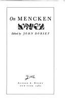 Cover of: On Mencken by William Manchester, John R. Dorsey