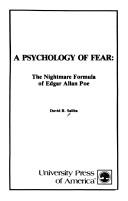 A psychology of fear by David R. Saliba