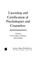 Cover of: Licensing and certification of psychologists and counselors