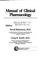 Cover of: Manual of clinical pharmacology