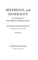 Cover of: Reference and generality by P. T. Geach