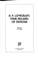 Cover of: H. P. Lovecraft, four decades of criticism