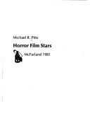 Cover of: Horror film stars by Michael R. Pitts, Michael R. Pitts