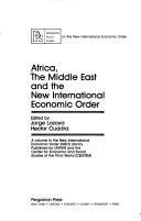 Cover of: Africa, the Middle East, and the new international economic order