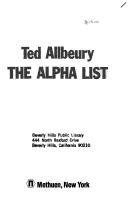Cover of: The alpha list by Ted Allbeury, Ted Allbeury
