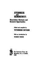 Cover of: Steinbeck and Hemingway: dissertation abstracts and research opportunities