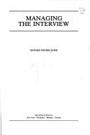 Cover of: Managing the interview