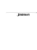 Cover of: Sentences