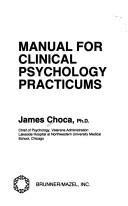 Cover of: Manual for clinical psychology practicums