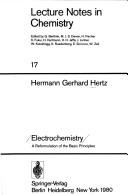 Cover of: Electrochemistry: a reformulation of the basic principles