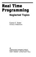 Cover of: Real time programming by Caxton C. Foster