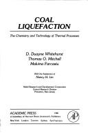 Coal liquefaction by D. Duayne Whitehurst