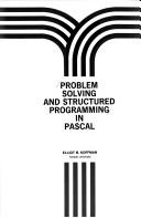 Cover of: Problem solving and structured programming in PASCAL