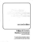 Elementary differential equations with applications by William R. Derrick