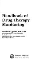 Cover of: Handbook of drug therapy monitoring