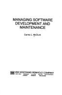 Cover of: Managing software development and maintenance by Carma L. McClure