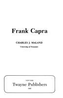 Cover of: Frank Capra by Charles J. Maland