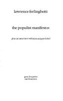 Cover of: The populist manifestos by Lawrence Ferlinghetti