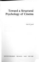 Cover of: Toward a structural psychology of cinema