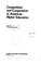 Cover of: Competition and cooperation in American higher education