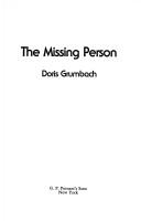 Cover of: The missing person | Doris Grumbach