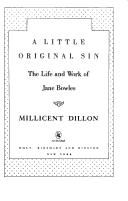 A little original sin by Millicent Dillon