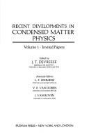 Cover of: Recent developments in condensed matter physics by European Physical Society. Condensed Matter Division. General Conference