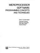 Cover of: Microprocessor software: programming concepts and techniques