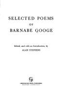 Cover of: Selected poems of Barnabe Googe by Barnabe Googe
