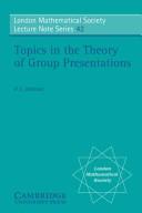 Cover of: Topics in the theory of group presentations