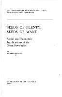 Seeds of plenty, seeds of want by Andrew Chernocke Pearse