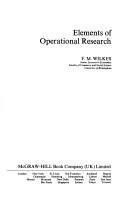 Cover of: Elements of operational research