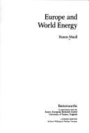 Cover of: Europe and world energy