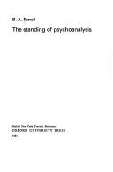 Cover of: The standing of psychoanalysis by B. A. Farrell