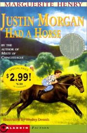 Cover of: Justin Morgan Had A Horse Kidspicks 2001 (Marguerite Henry Summer Kidspicks 2001) by Marguerite Henry