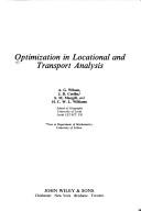 Cover of: Optimization in locational and transport analysis