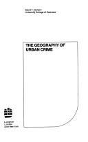 Cover of The geography of urban crime