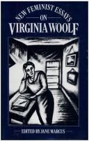 Cover of: New feminist essays on Virginia Woolf by edited by Jane Marcus.